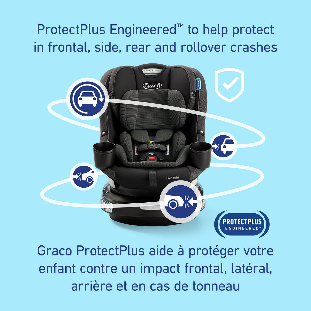 Graco EasyTurn 360 2-in-1 Convertible Car Seat, Cyran